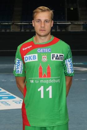 Daniel Pettersson (SC Magdeburg) - Handball Bundesliga Saison 2016-2017 offizeller Fototermin SC Magdeburg in der GETEC Arena in Magdeburg - Einzelbild,Portrait,Deutschland, Handball, Mann, Maenner,15.07.2016