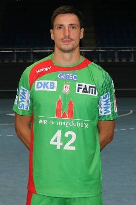 Nemanja Zelenovic (SC Magdeburg) - Handball Bundesliga Saison 2016-2017 offizeller Fototermin SC Magdeburg in der GETEC Arena in Magdeburg - Einzelbild,Portrait,Deutschland, Handball, Mann, Maenner,15.07.2016