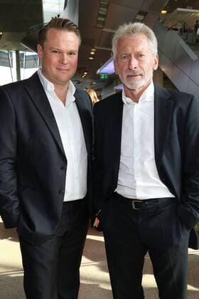 Paul Breitner mit Sohn Max, Bayerischer Sportpreis 2016 in der BMW Welt in Muenchen am 16.07.2016