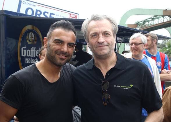 Wuppertaler SV Legenden - Bundesligaallstars, 16.07.2016 -- Mahir Saglik ( links) und Wolfgang Jerat ( EX Wuppertaler)