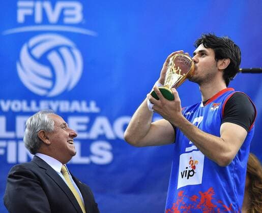 Volleyball, Serbien gewinnt World League Finale 2016.07.17 Krakow - Dr. Ary S. Graca Dragan Stankovic (SRB) 2016.07.17 Men Volleyball World League Finals final game Serbia vs Brazil Dr. Ary S. Graca Dragan Stankovic (SRB)  20160717LUK499