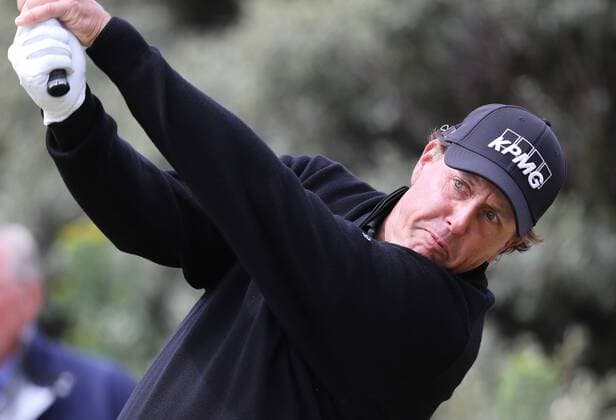 Phil Mickelson (USA), JULY 17, 2016 - Golf : Phil Mickelson of the United States on the 1st hole during the final round of the 145th British Open Championship at the Old Course, Royal Troon Golf Club in South Ayrshire, Scotland.  (waha018778)