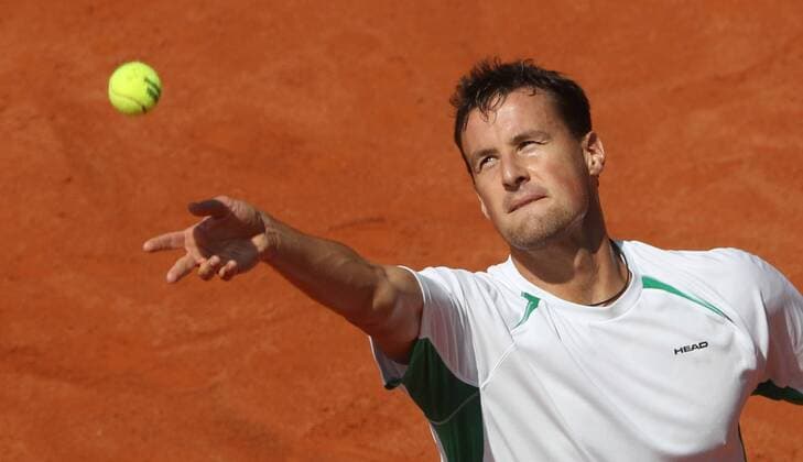 TENNIS - ATP Tennis Herren Generali Open 2016 KITZBUEHEL,AUSTRIA,18.JUL.16 - TENNIS - ATP World Tour, Generali Open. Image shows Kenny de Schepper (FRA). GEPAxpictures xAndreasxPranter