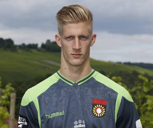 Dominik Traub (SG) . Fototermin SG Sonnenhof Grossaspach 2016-2017 . Großaspach, GER, 15.07.2016 ,Fussball 3. Liga 2016 2017.