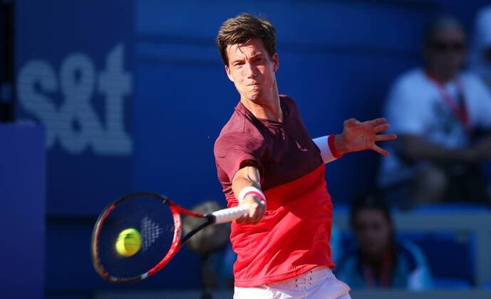Konzum Croatia Open - Umag, Croatia 18.07.2016., Umag,Croatia - 27. Konzum Croatia Open Umag,1 st round, Aljaz Bedene (GBR) - Nikola Cacic (SRB).  SlavkoxMidzor PIXSELL