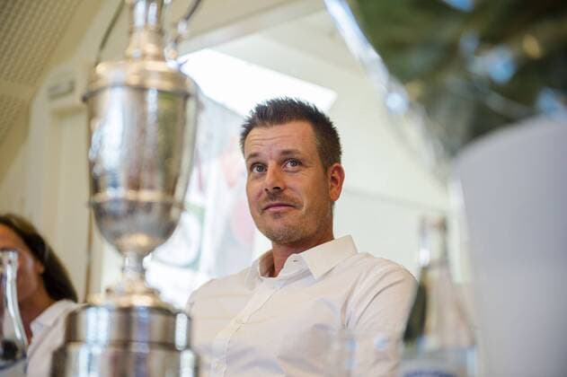 160719 Henrik Stenson under en presskonferens den19 juli 2016 i Barsebäck.  Copyright: MathildaxAhlberg BB160719MA009