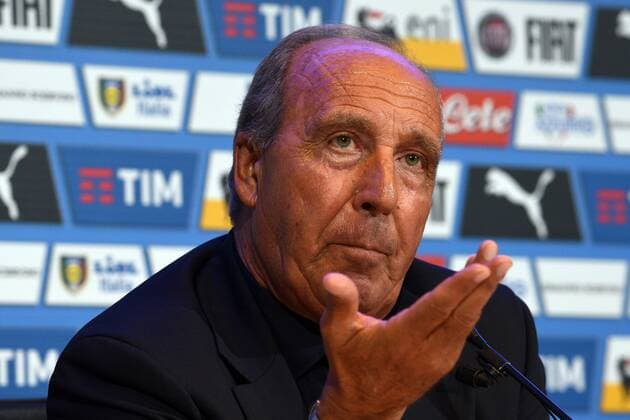 FLORENCE, July 19, 2016 -- Giampiero Ventura, new head coach of Italy s national soccer team, answers questions during his official presentation press conference PK Pressekonferenz at Coverciano s sporting center near Florence, Italy, on July 19, 2016. )(hcs) (SP)ITALY-FLORENCE-SOCCER-NEW COACH-VENTURA AlbertoxLingria 