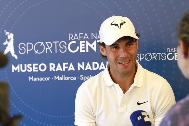 Spanish tennis player Rafael Nadal talks to media during the opening of the Xperience by Rafa Nadal center in Manacor, Majorca Island, eastern Spain, 20 July 2016. The center is an interactive space featuring the tennis player s trophies and interactive games and simulators. Spanish tennis player Rafael Nadal presents his museum !ACHTUNG: NUR REDAKTIONELLE NUTZUNG!  20160720-636046104021017439