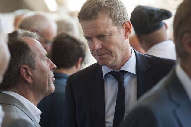 HSV CAmpus Richtfest beim HSV Campus des Hamburger SV Gespräche mit der Wirtschaft Handelskammer Hauptgeschäftsführer Schmidt-Trenz und Joachim Hilke Hamburger SV Â