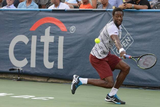 July 20, 2016 - Washington D.C, United States - GAEL MONFILS of France during his match vs. Y. Lu in the Citi Open tennis tournament in Washington D.C. Tennis 2016 - Citi Open - Day 3 - ZUMAl132