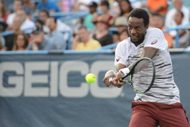 July 20, 2016 - Washington D.C, United States - GAEL MONFILS of France during his match vs. Y. Lu in the Citi Open tennis tournament in Washington D.C. Tennis 2016 - Citi Open - Day 3 - ZUMAl132