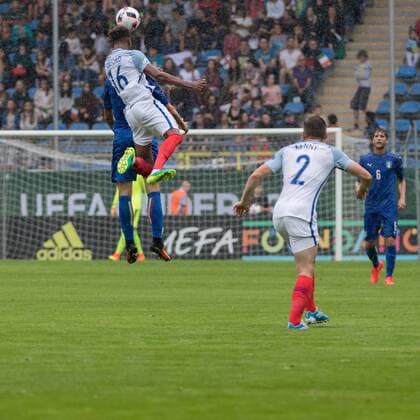 21.07.2016, xhbx, U19 Championship 2016. Mannheim: England vs. Italy Aktion: Reece Oxford (England)