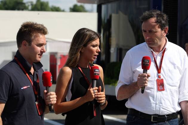Hungarian Grand Prix, Hungaroring, Budapest 21 - 24 July 2016 21.07.2016 - Davide Valsecchi (ITA), Sky TV, Federica Masolin, Sky and Roberto Chinchero (ITA), Sky TV 