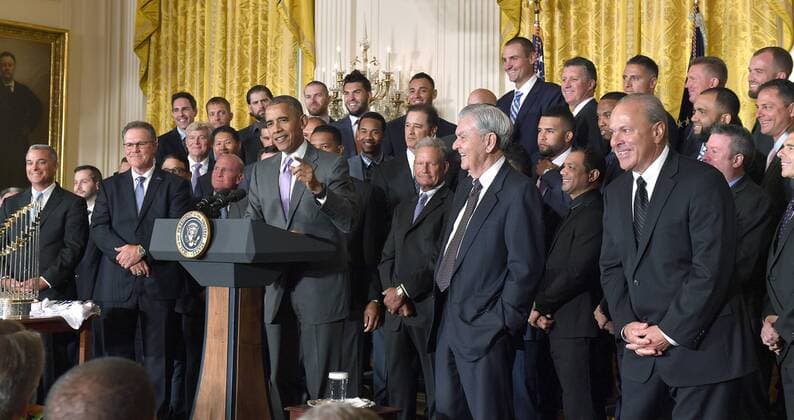 July 21, 2016 - Washington, DC, USA - President Barack Obama speaks about the Kansas City Royals team during the team s visit to the White House on Thursday, July 21, 2016. Obama honors Kansas City Royals - ZUMAm67_