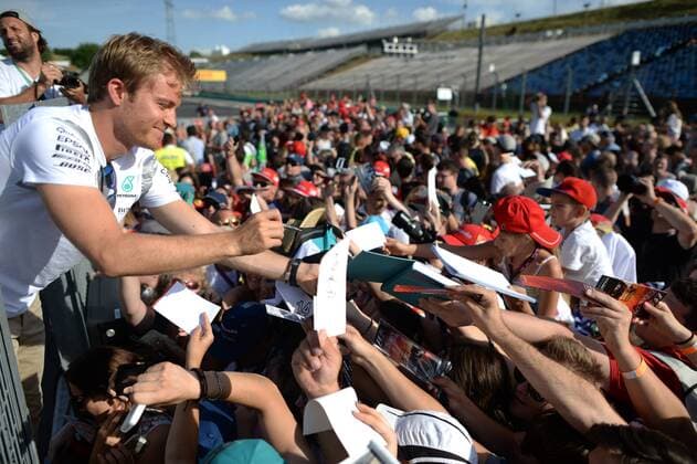 Formel 1, GP von Ungarn, Training Hungarian Grand Prix, Hungaroring, Budapest 21 - 24 July 2016 21.07.2016 - Autograph session, Nico Rosberg (GER) Mercedes AMG F1 W07 Hybrid 