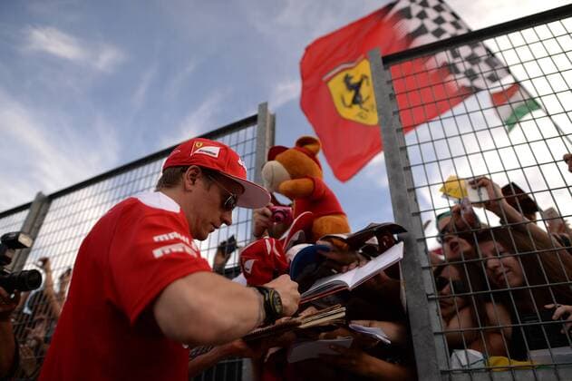 Formel 1, GP von Ungarn, Training Hungarian Grand Prix, Hungaroring, Budapest 21 - 24 July 2016 21.07.2016 - Autograph session, Kimi Raikkonen (FIN) Scuderia Ferrari SF16-H 