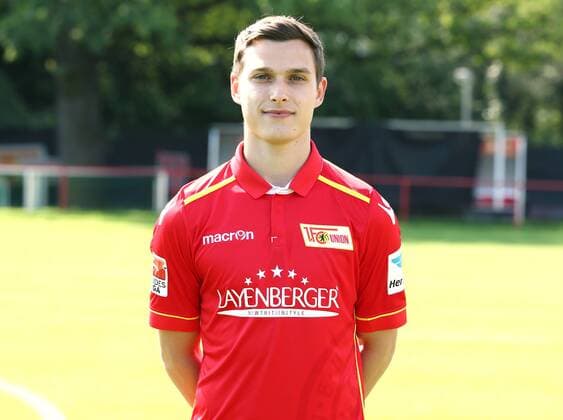 Raffael Korte (13) Einzelbild Quer Fußball Fussball GER 2.BL Porträttermin 2016 2017 1. FC Union Berlin 22.07.2016