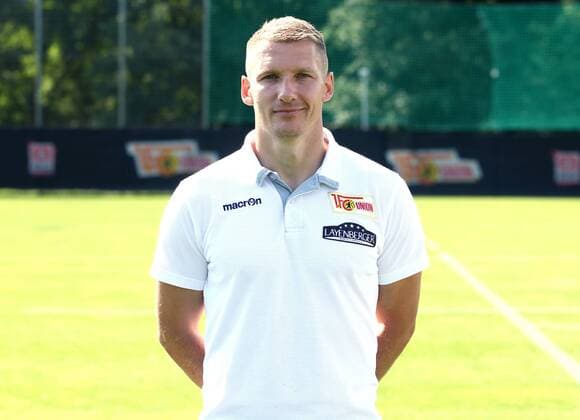 Martin Krueger Krüger (Athletiktrainer) Einzelbild Quer Fußball Fussball GER 2.BL Porträttermin 2016 2017 1. FC Union Berlin 22.07.2016