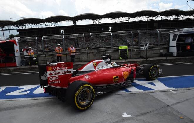 Sebastian Vettel, Scuderia Ferrari, formula 1 GP, Ungarn in Budapest, 22.07.2016 Photo:mspb Jerry Andre Sebastian Vettel, formula 1 GP, Ungarn