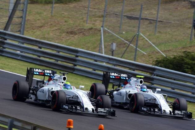 Formel 1, GP Ungarn, Freies Training Hungarian Grand Prix, Hungaroring, Budapest 21 - 24 July 2016 23.07.2016 - Free Practice 3, Felipe Massa (BRA) Williams FW38 and Valtteri Bottas (FIN) Williams FW38 
