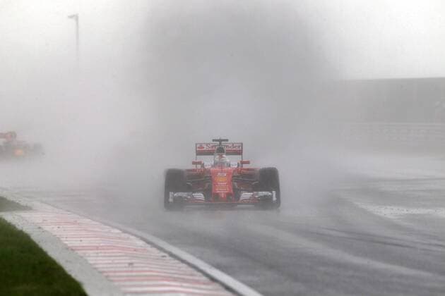 Formel 1, GP von Ungarn, Qualifying in Budapest abgebrochen Hungarian Grand Prix, Hungaroring, Budapest 21 - 24 July 2016 23.07.2016 - Qualifying, Sebastian Vettel (GER) Scuderia Ferrari SF16-H 