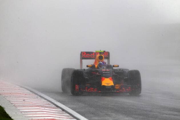 Formel 1, GP von Ungarn, Qualifying in Budapest abgebrochen Hungarian Grand Prix, Hungaroring, Budapest 21 - 24 July 2016 23.07.2016 - Qualifying, Max Verstappen (NED) Red Bull Racing RB12 
