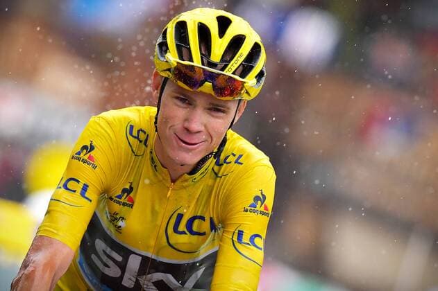 Themen der Woche SPORT Bilder des Tages - SPORT British Chris Froome of Team Sky wearing the yellow jersey crosses the finish line at the 20th stage at the 103rd edition of the Tour de France cycling race, 146,5 km from Megeve to Morzine, France, on Saturday 23 July 2016. This year s Tour de France takes place from July 2nd to July 24th. DAVIDxSTOCKMAN  x04897543x