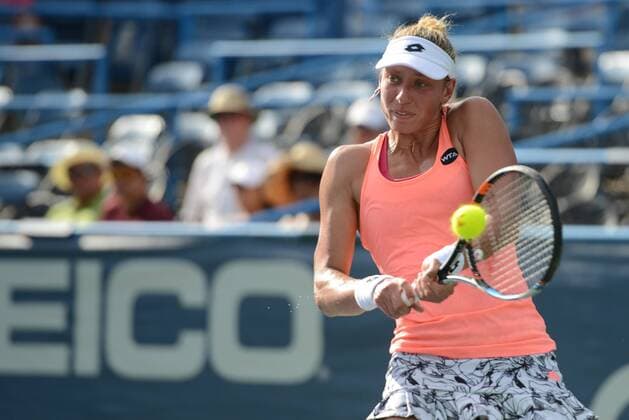 July 23, 2016 - Washington D.C, United States - YANINA WICKMAYER of Belgium in her semifinal match vs. Y. Putintseva in the Citi Open tennis tournament in Washington D.C. Tennis 2016 - Citi Open - Day 6 - ZUMAl132