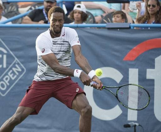 July 23, 2016: Gael Monfils (FRA) defeated Alexander Zverev (GER) 6-4, 6-0, at the Citi Open being played at Rock Creek Park Tennis Center in Washington, DC. Ã‚Â© Tennisclix CSM TENNIS 2016: Citi Open July 16 - ZUMAc04_