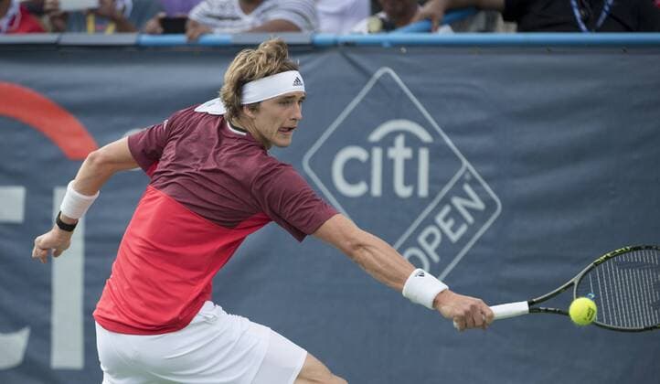 July 23,2016: Alexander Zverev (GER) loses to Gael Monfils (FRA) 6-4, 6-0, at the Citi Open being played at Rock Creek Park Tennis Center in Washington, DC, . Â© Tennisclix TENNIS 2016: Citi Open July 16 - ZUMAc04_