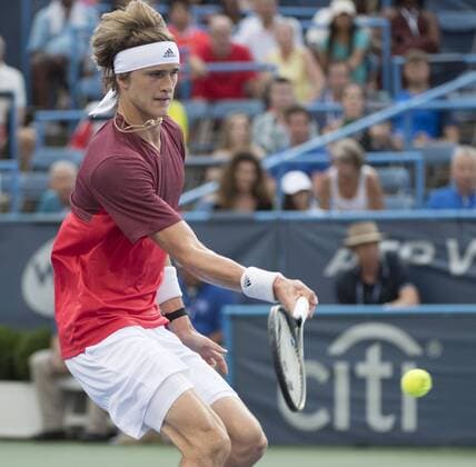 July 23,2016: Alexander Zverev (GER) loses to Gael Monfils (FRA) 6-4, 6-0, at the Citi Open being played at Rock Creek Park Tennis Center in Washington, DC, . Â© Tennisclix TENNIS 2016: Citi Open July 16 - ZUMAc04_