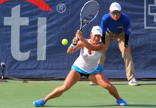 July 23 2016: Yulia Putintseva (KAZ) during the women s singles semi-final against Yanina Wickmayer (BEL) at the Rock Creek Tennis Center, in Washington D.C. Wickmayer defeated Putintseva 6-4 6-2 (Photo by Tony Quinn Icon Sportswire) TENNIS: JUL 23 Citi Open Icon25516072388 EDITORIAL USE ONLY