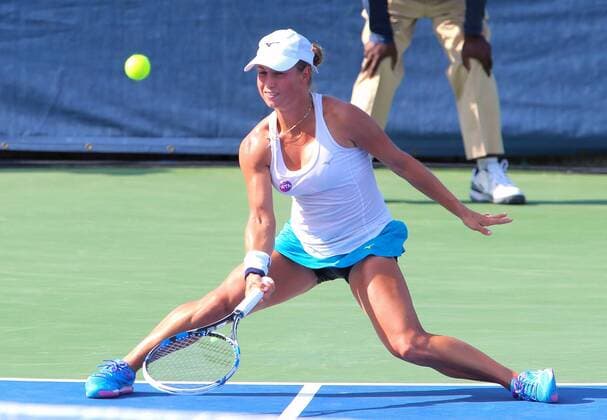 July 23 2016: Yulia Putintseva (KAZ) during the women s singles semi-final against Yanina Wickmayer (BEL) at the Rock Creek Tennis Center, in Washington D.C. Wickmayer defeated Putintseva 6-4 6-2 (Photo by Tony Quinn Icon Sportswire) TENNIS: JUL 23 Citi Open Icon25516072390 EDITORIAL USE ONLY