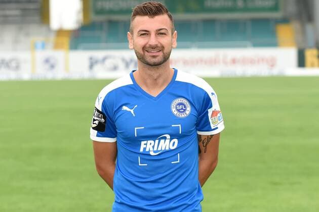 Fußball 3. Liga, Porträttermin 2016 2017 Sportfreunde Lotte am 23.07.2016 im FRIMO Stadion in Lotte Kevin Pires-Rodrigues (Lotte) mt