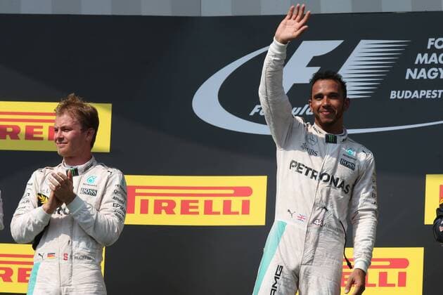 Motorsports: FIA Formula One World Championship WM Weltmeisterschaft 2016, Grand Prix of Hungary, 6 Nico Rosberg (GER, Mercedes AMG Petronas Formula One Team), 44 Lewis Hamilton (GBR, Mercedes AMG Petronas Formula One Team), xHOCHxZWEIx