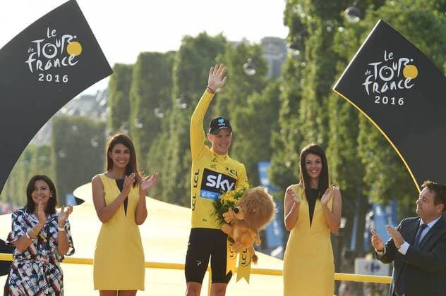 Tour de France, Siegerehrung Gesamtwertungen 24-07-2016 Tour De France; Tappa 21 Chantilly - Paris; 2016, Team Sky; Froome, Christopher; Paris; 