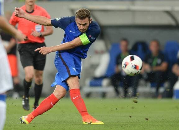 24.07.2016, xmhx, Fussball EM 2016 U19 Finale, Italien - Frankreich, emspor v.l. Lucas Tousart (Frankreich) erzielt ein Tor, Goal scored zum 3:0 Sinsheim