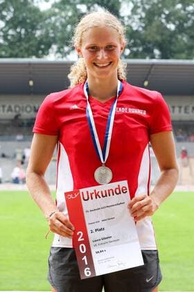 73. Deutsche U23 Meisterschaften; Bochum-Wattenscheid, 24.07.2016 Laura Glaesner (VfL Eintracht Hannover); 73. Deutsche U23 Meisterschaften am 24.07.2016 im Lohrheide-Stadion, Bochum-Wattenscheid (Nordrhein-Westfalen). xdfx