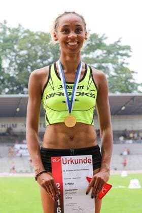 73. Deutsche U23 Meisterschaften; Bochum-Wattenscheid, 24.07.2016 Djamila Boehm (ART Duesseldorf); 73. Deutsche U23 Meisterschaften am 24.07.2016 im Lohrheide-Stadion, Bochum-Wattenscheid (Nordrhein-Westfalen). xdfx