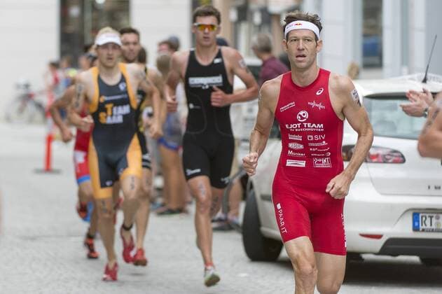 Sven Riederer, 1. Bitburger 0,0% Triathlon-Bundesliga, Herren, Mey Generalbau Citytriathlon Tuebingen, DTU-Roadshow 2016, Deutsche Triathlon Union, 24.07.2016, Tuebingen Copyright: Walther Eibner-Pressefoto EP_SWR