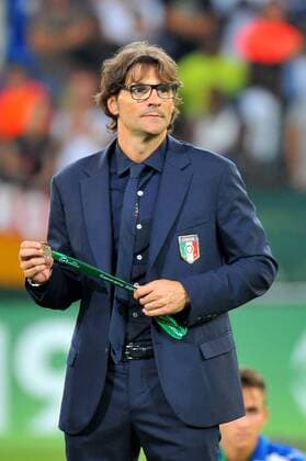 Trainer Paolo Vanoli (ITA) enttaeuscht. Deutschland, Sinsheim: Fussball, UEFA Under19 Championship Finale: Frankreich vs Italien am 24.07.2016, Rhein-Neckar-Arena.