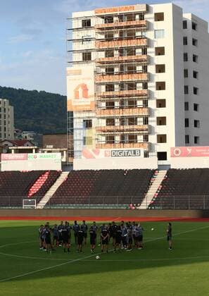 SOCCER - CL, quali, Tirana vs RBS TIRANA,ALBANIA,25.JUL.16 - SOCCER - UEFA Champions League, qualification, FK Partizani Tirana vs Red Bull Salzburg, RBS training. Image shows the team of RBS. GEPAxpictures xFelixxRoittner