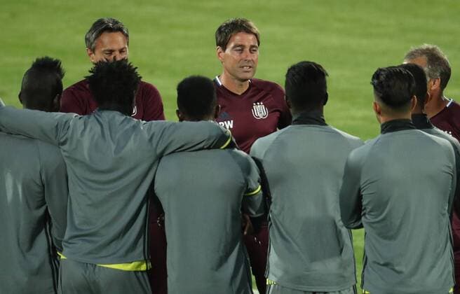 Anderlecht s head coach Rene Weiler pictured during a training session of Belgian first league soccer team RSC Anderlecht in Rostov-on-Don, Russia, Monday 25 July 2016. Tomorrow Anderlecht is playing the first leg of the third qualification round for the Champions League competition against Russian team FC Rostov. VIRGINIExLEFOUR  x04898688x