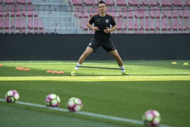Soccer player of Sparta Praha David Lafata in action during the training session prior to 3rd qualifying round of football Champions League, 1st leg: Sparta Praha vs Steaua Bucharest in Prague, Czech Republic, July 25, 2016. (CTKxPhoto MichalxKamaryt) CTKPhotoP201607250765901  kmt 10