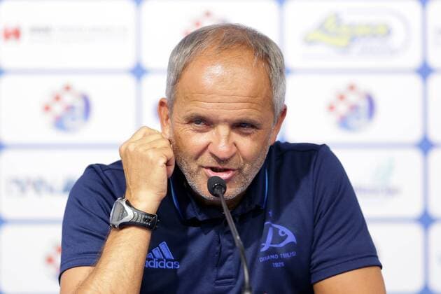 FC Dinamo Tbilisi held a press conference PK Pressekonferenz 25.07.2016., Croatia, Zagreb - The press conference FC Dinamo Tbilisi on the eve of the match with GNK Dinamo. Coach Juraj Jarabek.  LukaxStanzl PIXSELL