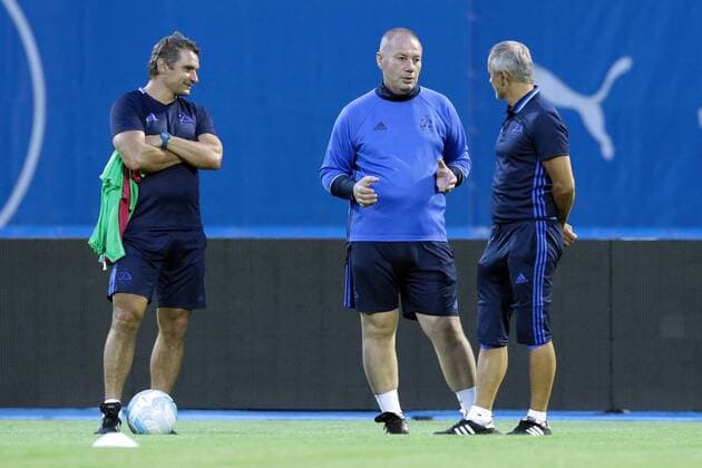 Training FC Dinamo Tbilisi on the football field Hitrec Kocijan eve of the match with GNK Dinamo 25.07.2016., Croatia, Zagreb - Training FC Dinamo Tbilisi on the football field Hitrec Kocijan eve of the match with GNK Dinamo. Juraj Jarabek.  LukaxStanzl PIXSELL