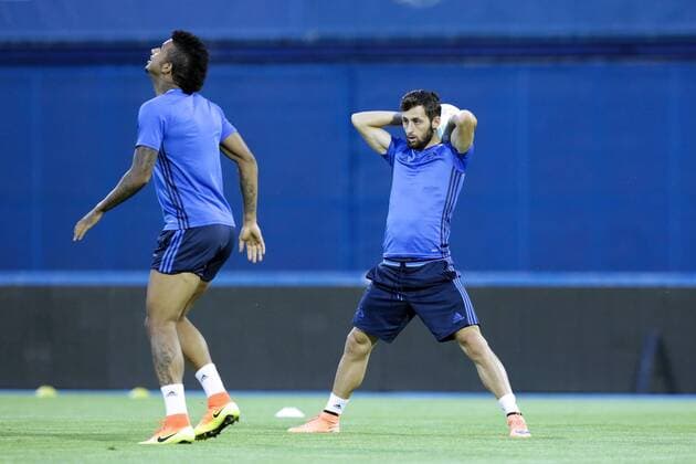 Training FC Dinamo Tbilisi on the football field Hitrec Kocijan eve of the match with GNK Dinamo 25.07.2016., Croatia, Zagreb - Training FC Dinamo Tbilisi on the football field Hitrec Kocijan eve of the match with GNK Dinamo.  LukaxStanzl PIXSELL
