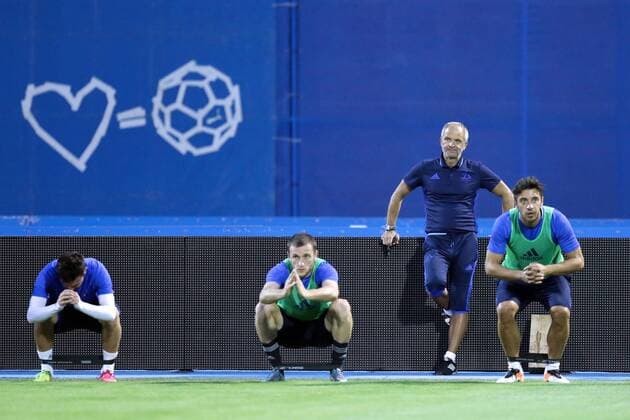 Training FC Dinamo Tbilisi on the football field Hitrec Kocijan eve of the match with GNK Dinamo 25.07.2016., Croatia, Zagreb - Training FC Dinamo Tbilisi on the football field Hitrec Kocijan eve of the match with GNK Dinamo. Juraj Jarabek.  LukaxStanzl PIXSELL