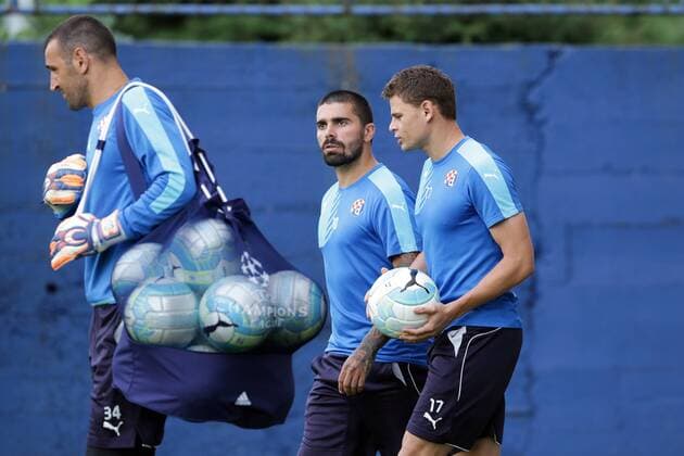 NK Dinamo did the training before the match against FC Dinamo Tbilisi 25.07.2016., Croatia, Zagreb - On the football field Hitrec Kacijan GNK Dinamo did the training before the match against FC Dinamo Tbilisi. Goncalo, Jonas Santos de Sousa.  LukaxStanzl PIXSELL