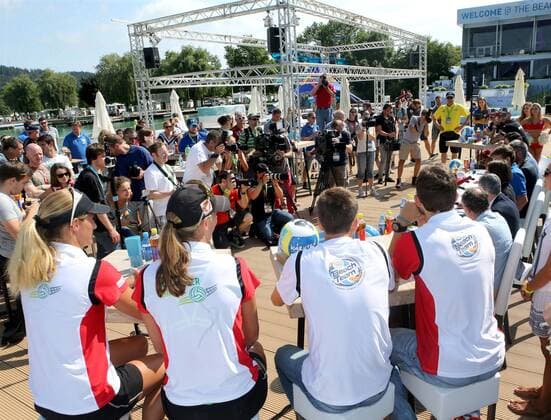 Beach volleyball Beachvolleyball Major Series, Pressekonferenz. . Klagenfurt, 26.7.2016.